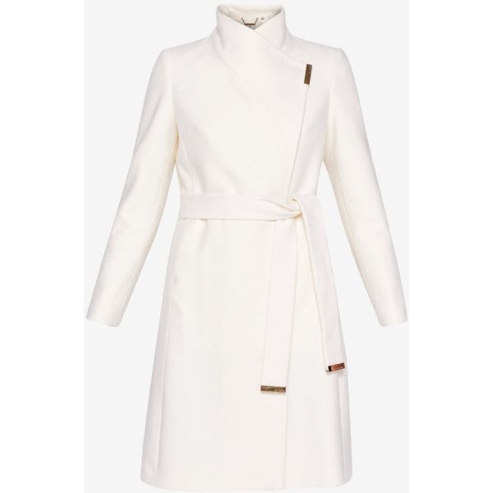 Ted Baker Coat in White/Ivory
